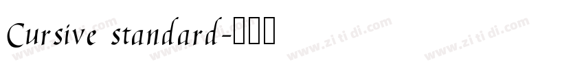 Cursive standard字体转换
